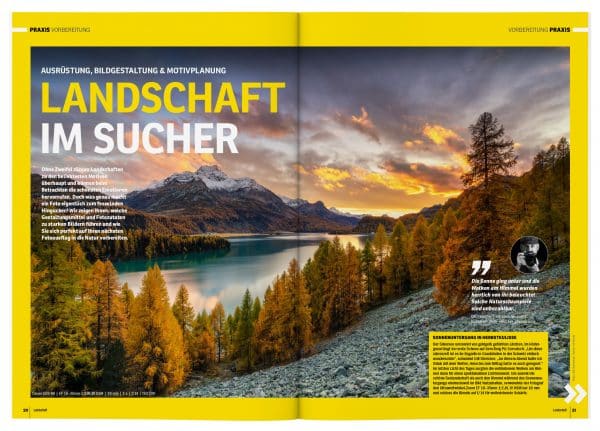 Doppelseite E-Book Landschaftsfotografie 2025