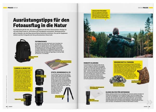 Doppelseite E-Book Landschaftsfotografie 2025