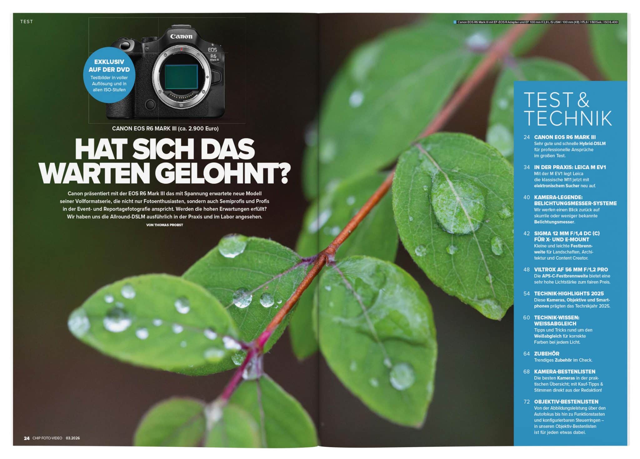 Doppelseite CHIP FOTO-VIDEO 03/2026