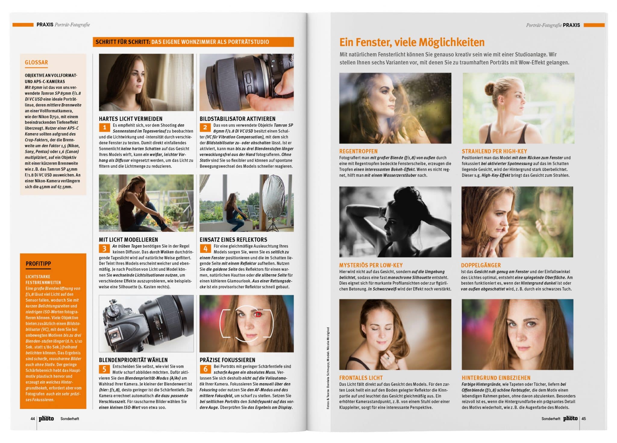 Doppelseite E-Book Porträt-Fotografie 2026