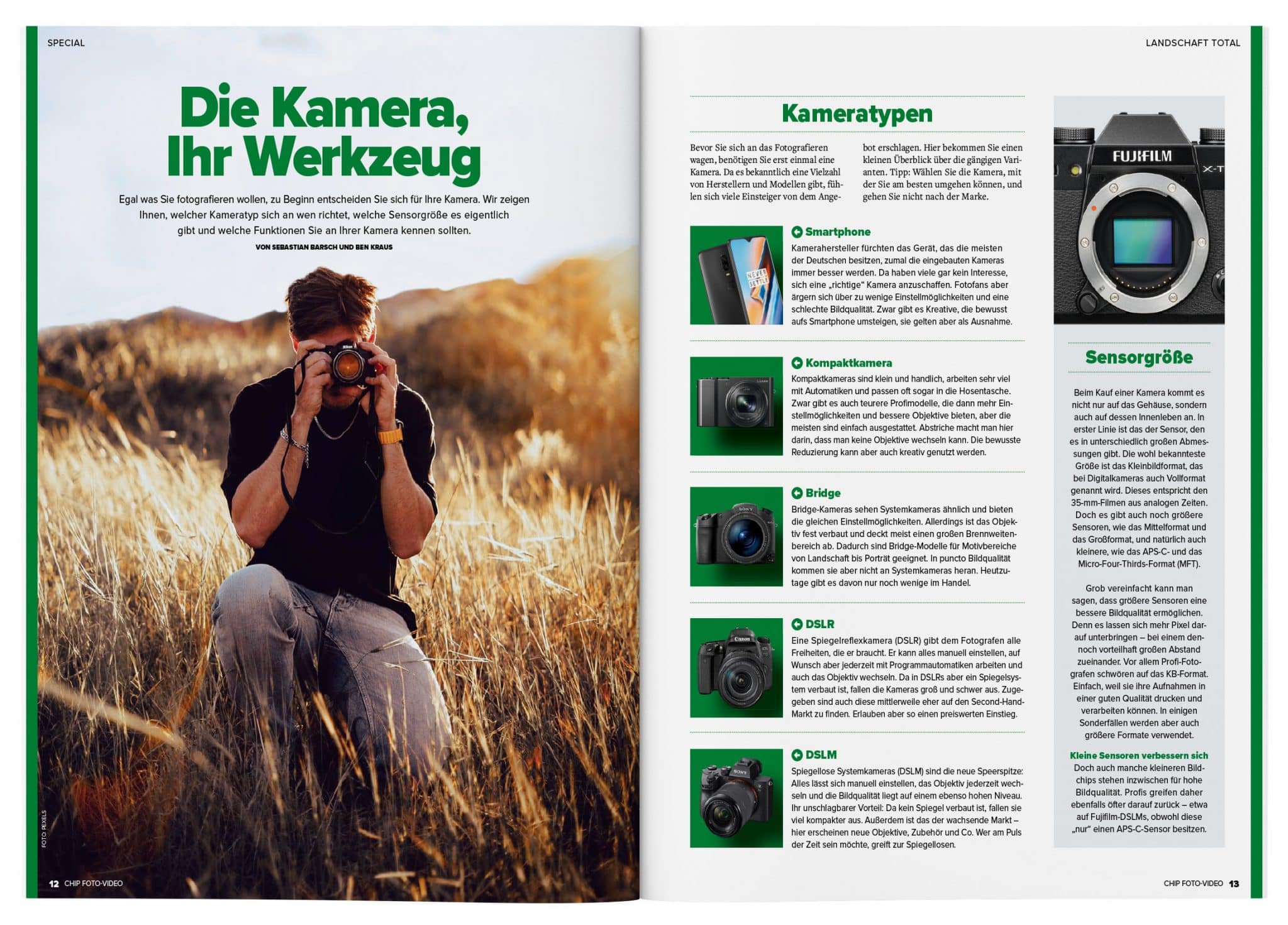 Doppelseite CHIP FOTO-VIDEO Special 2026 „Landschaftsfotografie"